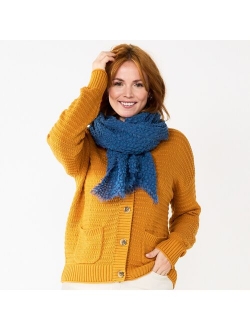 Basket Waffle Solid Wrap Scarf