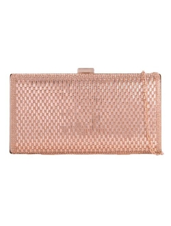 Girly Handbags Womens Sparkly Diamante Hard Case Evening Clutch Bag