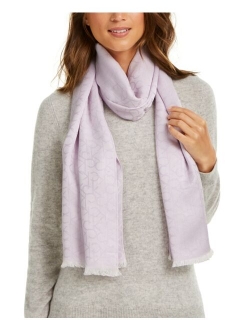 Monogram CK Logo-Print Pashmina Wrap Scarf