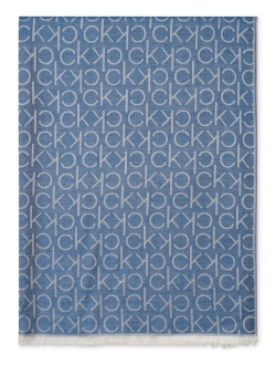 Monogram CK Logo-Print Pashmina Wrap Scarf