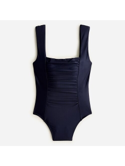 Ruched squareneck one-piece