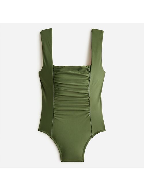 J.Crew Ruched squareneck one-piece