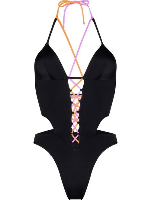 Agent Provocateur Steffi lace-up one-piece