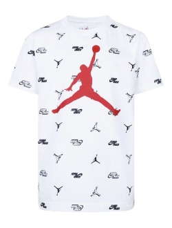 Jordan Big Boys Jumpman Graphic Logo Printed T-shirt