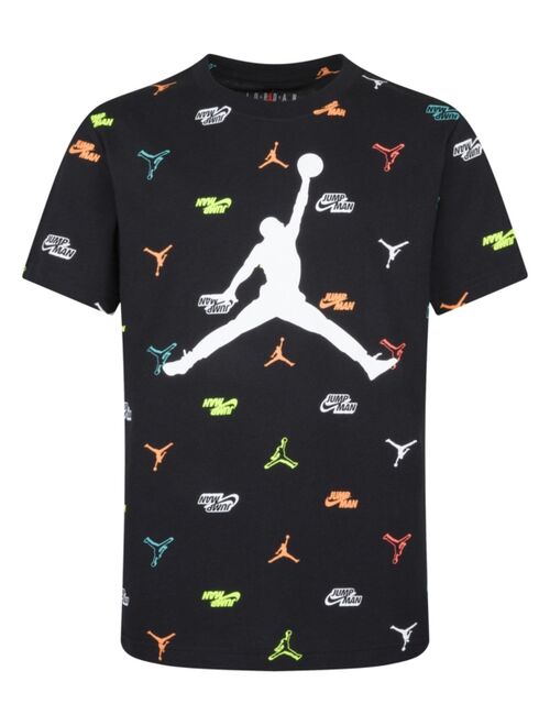 Jordan Big Boys Jumpman Graphic Logo Printed T-shirt