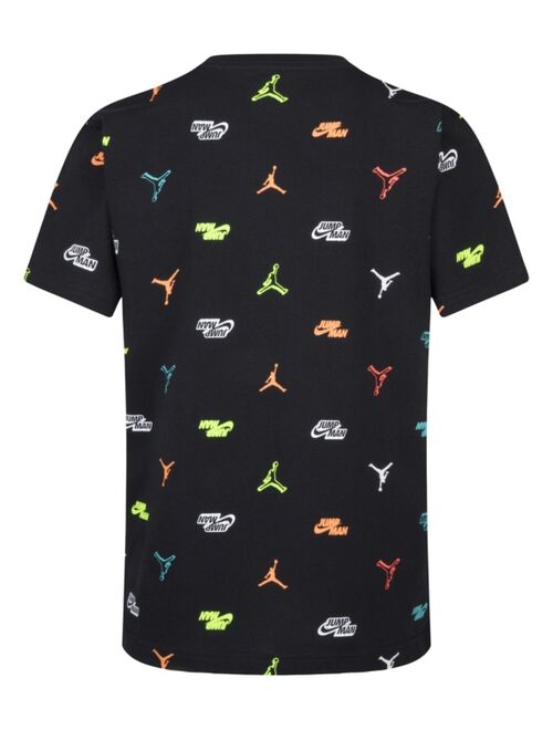 Jordan Big Boys Jumpman Graphic Logo Printed T-shirt