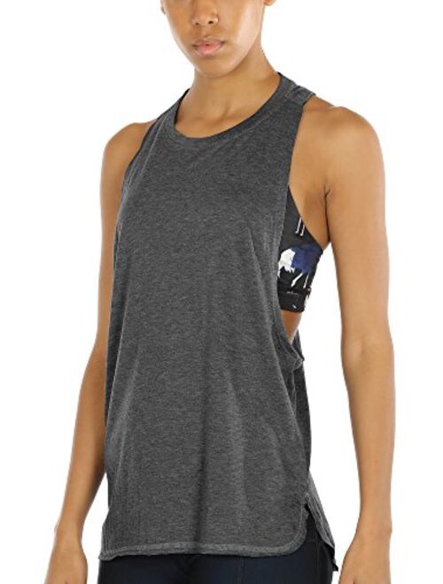 icyzone Workout Tank Tops for Women - Running Muscle Tank Sport Exercise Gym Yoga Tops Athletic Shirts