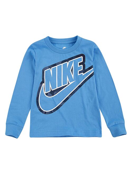 Toddler Boy Nike Futura Camo Outline Long Sleeve Graphic Tee