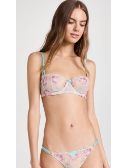 Pixie butterfly-embroidered balconette bra