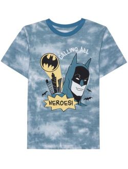 Hybrid Little Boys Comics Calling All Heroes Short Sleeves Graphic T-shirt