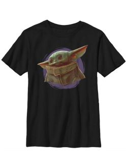 Star Wars The Mandalorian Big Boys The Child Smoke Short Sleeve T-shirt