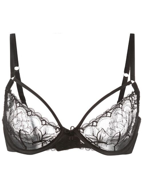 Fleur Du Mal Gardenia lace demi bra