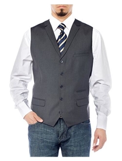 Salvatore Exte Men's Notch Lapel Casual Vest Modern Fit Dress Suit Waistcoat