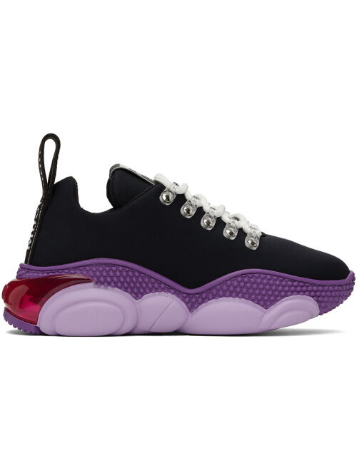 Moschino Black & Purple Teddy Bubble Sneakers