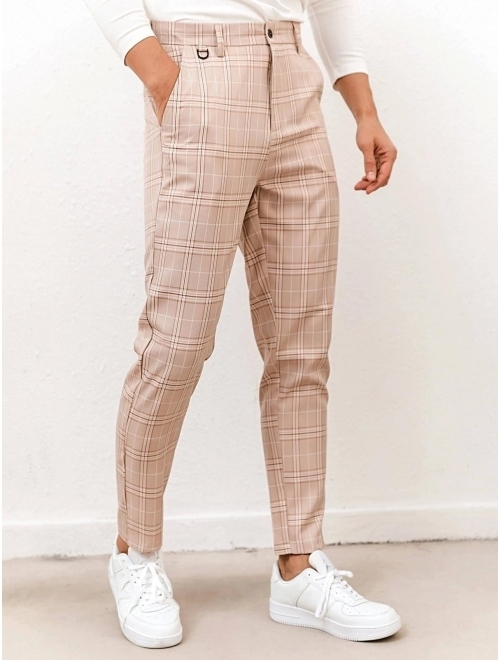 Shein Men Plaid Tailored Pants