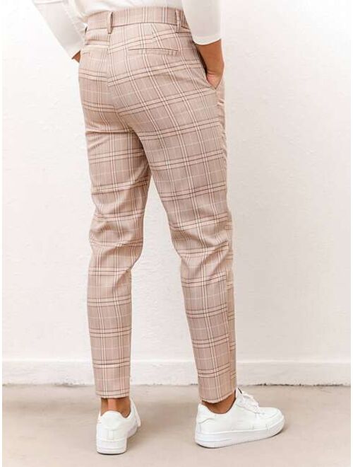 Shein Men Plaid Tailored Pants