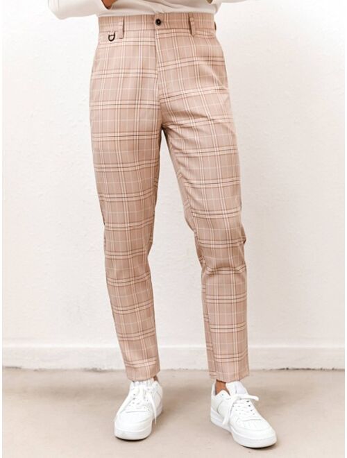 Shein Men Plaid Tailored Pants