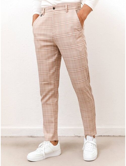 Shein Men Plaid Tailored Pants