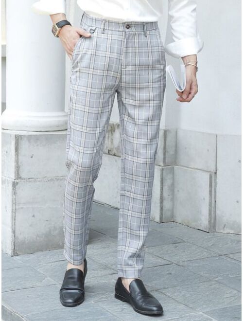 Shein Men Plaid Tailored Pants