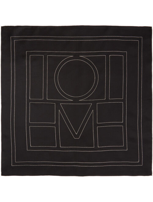 TOTEME Black Silk Pantelleria Scarf