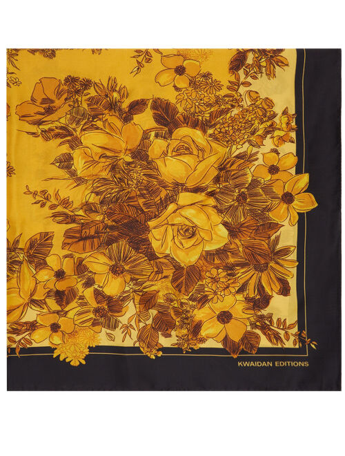 KWAIDAN EDITIONS Black & Yellow Satin Fluid Scarf