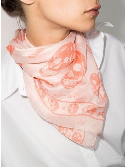 Skull print scarf