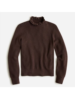 Ruffleneck merino wool sweater