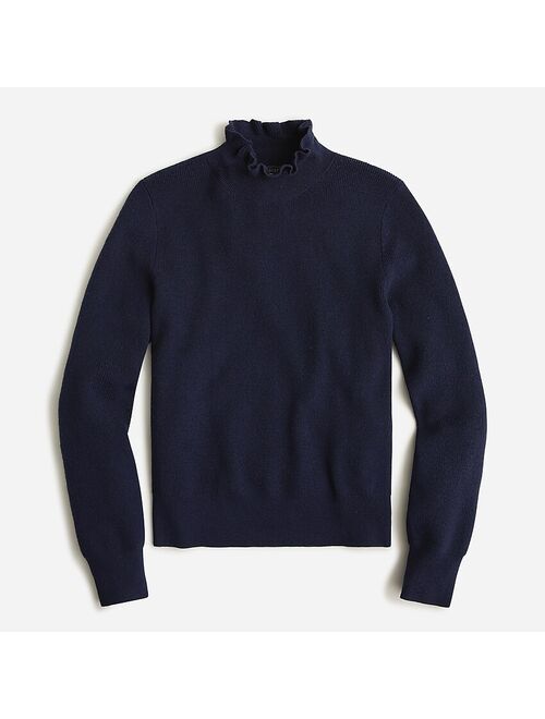 J.Crew Ruffleneck merino wool sweater