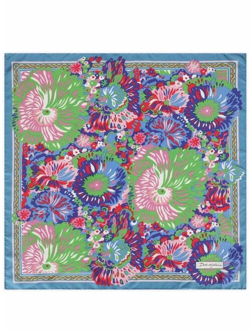 Dolce & Gabbana floral-print silk scarf