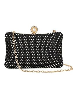 Girly Handbags Womens Diamante Glitter Compact Clutch Bag