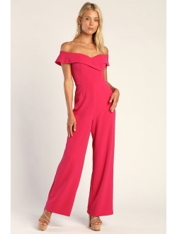 Love Me Tomorrow Black Off-the-Shoulder Wide-Leg Jumpsuit