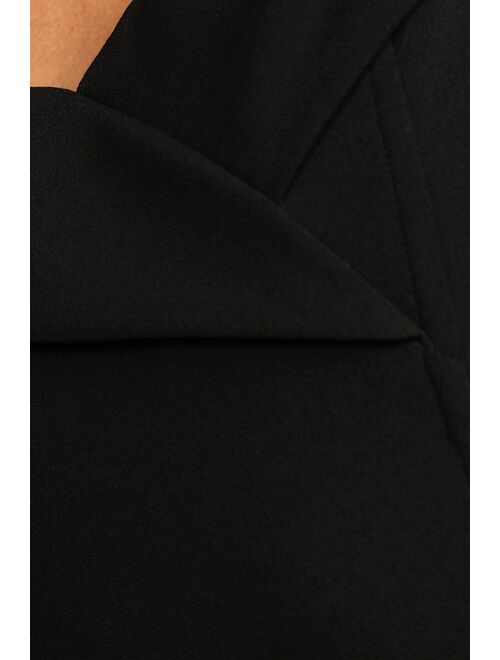 Lulus Love Me Tomorrow Black Off-the-Shoulder Wide-Leg Jumpsuit