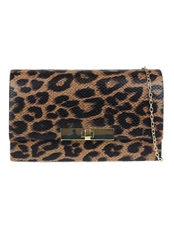 Girly Handbags Womens Animal Print Clutch Bag