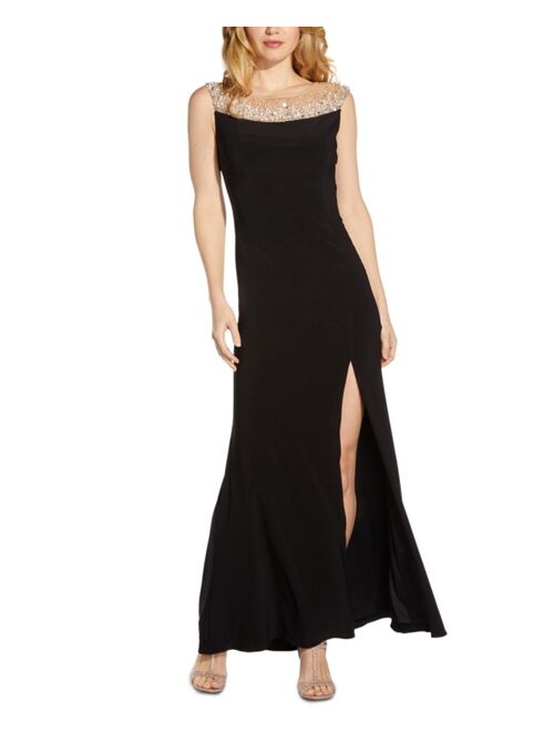 Adrianna Papell Embellished Jersey Gown