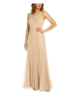 Women's Beaded Godet Gown