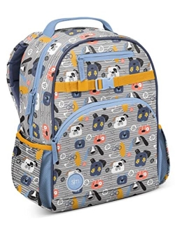 Simple Modern Kids Backpack for School Boys Girls | Kindergarten Elementary Toddler Backpack | Fletcher Collection | 12 Liter (15" tall) Blue Dino