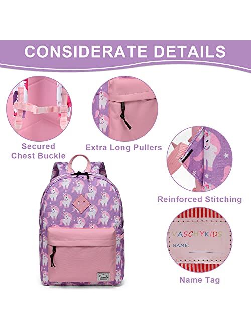 Kids Backpack,VASCHY Cute Lightweight Preschool Backpack for Toddlers Boys Girls