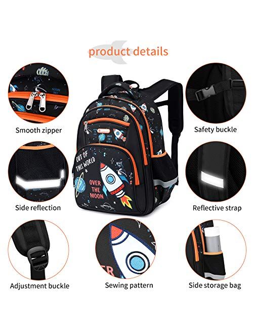 Cusangel Kids Backpack for Boys Elementary Kindergarten Preschool School Bag 16 inch Multifunctional Cute Large Capacity