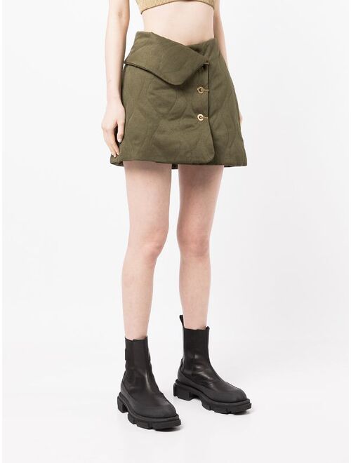 Buy Dion Lee quilted-finish mini skirt online | Topofstyle