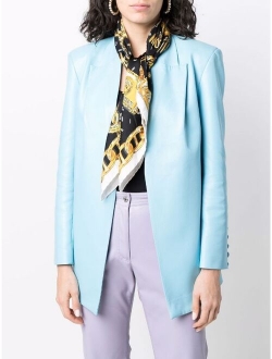 chain-print silk scarf