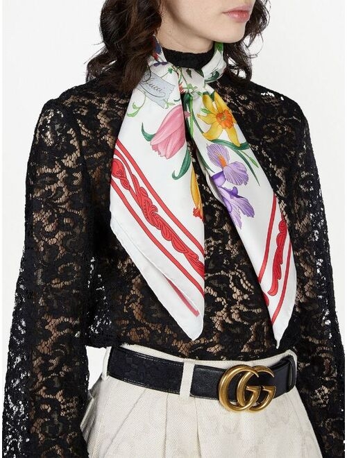 Gucci floral-print silk scarf