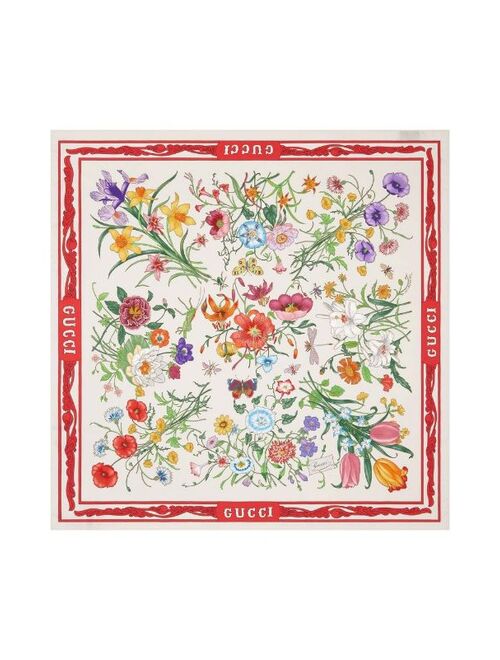 Gucci floral-print silk scarf