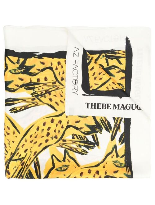 AZ FACTORY graphic print silk scarf