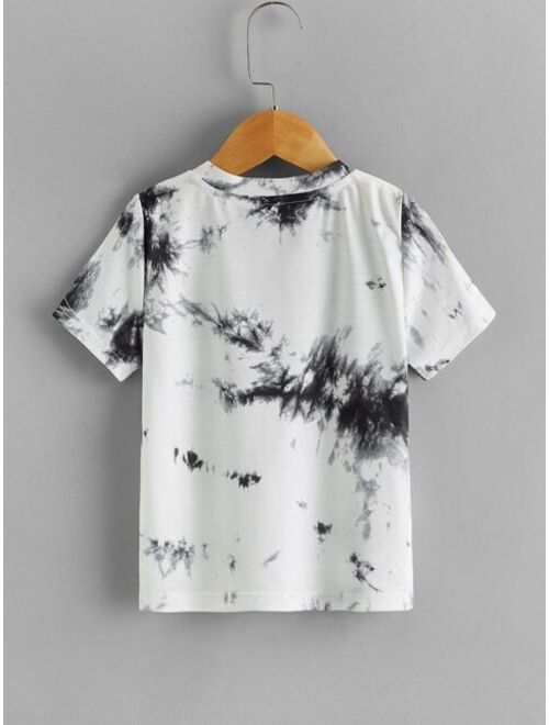 Shein Toddler Boys Tie Dye Tee