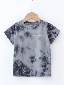 Toddler Boys Slogan Graphic Tie Dye Tee