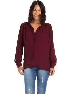 Crossover Long Sleeve Tie Top