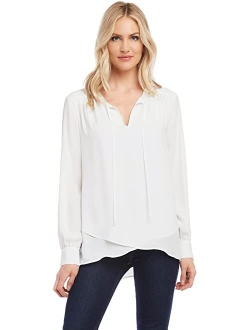 Crossover Long Sleeve Tie Top