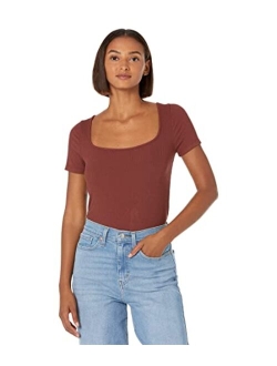 Ribbed Square-Neck Crop Top