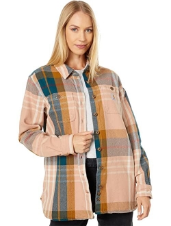 Loose Fit Heavyweight Twill Long Sleeve Plaid Shirt