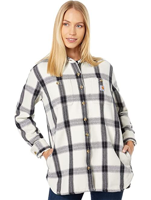 Carhartt Loose Fit Heavyweight Twill Long Sleeve Plaid Shirt